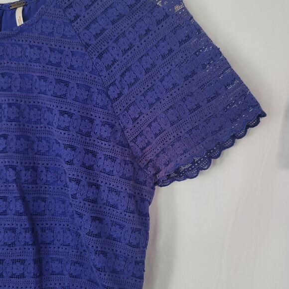 Free People- Women's Blue Lace Detailed dress- size 8 - Picture 6 of 11